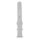 For Apple Watch Series 7 45mm / 6 & SE & 5 & 4 44mm / 3 & 2 & 1 42mm High-performance Ordinary & Longer Rubber Sport Watch Band with Pin-and-tuck Closure(Silver)