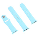 For Apple Watch Series 7 45mm / 6 & SE & 5 & 4 44mm / 3 & 2 & 1 42mm High-performance Ordinary & Longer Rubber Sport Watch Band with Pin-and-tuck Closure(Baby Blue)