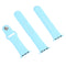 For Apple Watch Series 7 45mm / 6 & SE & 5 & 4 44mm / 3 & 2 & 1 42mm High-performance Ordinary & Longer Rubber Sport Watch Band with Pin-and-tuck Closure(Baby Blue)