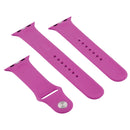 For Apple Watch Series 7 45mm / 6 & SE & 5 & 4 44mm / 3 & 2 & 1 42mm High-performance Ordinary & Longer Rubber Sport Watch Band with Pin-and-tuck Closure (Dragon Fruit)