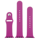 For Apple Watch Series 7 45mm / 6 & SE & 5 & 4 44mm / 3 & 2 & 1 42mm High-performance Ordinary & Longer Rubber Sport Watch Band with Pin-and-tuck Closure (Dragon Fruit)