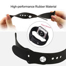 For Apple Watch Series 7 45mm / 6 & SE & 5 & 4 44mm / 3 & 2 & 1 42mm High-performance Ordinary & Longer Rubber Sport Watch Band with Pin-and-tuck Closure(White)