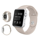 For Apple Watch Series 7 45mm / 6 & SE & 5 & 4 44mm / 3 & 2 & 1 42mm High-performance Ordinary & Longer Rubber Sport Watch Band with Pin-and-tuck Closure
