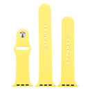 For Apple Watch Series 7 45mm / 6 & SE & 5 & 4 44mm / 3 & 2 & 1 42mm High-performance Ordinary & Longer Rubber Sport Watch Band with Pin-and-tuck Closure (Shiny Yellow)