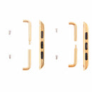 For Apple Watch 38 / 40 / 41mm Metal Strap Connector Metal Buckle, Pair(Gold)