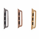 For Apple Watch 42 / 44 / 45mm Metal Strap Connector Metal Buckle, Pair(Gold)