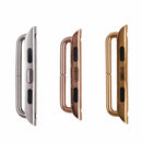 For Apple Watch 42 / 44 / 45mm Metal Strap Connector Metal Buckle, Pair(Gold)