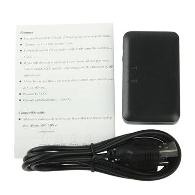 Mini Bluetooth Music Receiver for iPhone 4 & 4S / 3GS / 3G / iPad 3 / iPad 2 / Other Bluetooth Phones & PC, Size: 60 x 36 x 15mm (Black)