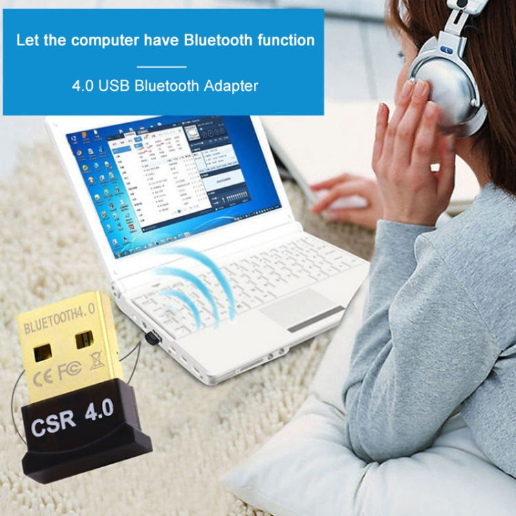 Micro Bluetooth 4.0 + EDR USB Adapter(V4.0), Transmission Distance: 30m(Black)