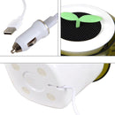 Car Auto Potted Plant Shape Cigarette Lighter Air Purifier Negative Ione Freshener Air Cleaner, Removes Pollen, Smoke, Bad Smell and Odors with Colorful Light(Green)