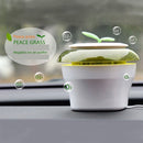 Car Auto Potted Plant Shape Cigarette Lighter Air Purifier Negative Ione Freshener Air Cleaner, Removes Pollen, Smoke, Bad Smell and Odors with Colorful Light(Green)