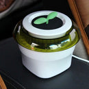 Car Auto Potted Plant Shape Cigarette Lighter Air Purifier Negative Ione Freshener Air Cleaner, Removes Pollen, Smoke, Bad Smell and Odors with Colorful Light(Green)