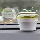 Car Auto Potted Plant Shape Cigarette Lighter Air Purifier Negative Ione Freshener Air Cleaner, Removes Pollen, Smoke, Bad Smell and Odors with Colorful Light(Blue)