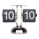 Balance Shaped Metal Auto Flip Down Clock Desktop Decorative Clock with Single Holder