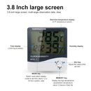 3.8 inch LCD Digital Temperature & Humidity Meter with Clock / Calendar (HTC-2)(White)