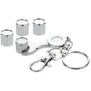 4 PCS Tire Valves Decorated Cap with Wrench
