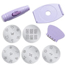 DIY Design Kit Professional Nail Art Stamp Stamping Polish Nail Decoration(Purple)