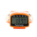 3D Heart Style Crystal Cover Digital Pedometer, Step Counter / Distance Travelled / Calorie Calculator(Orange)