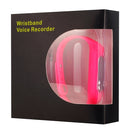 Wearable Wristband 4GB Digital Voice Recorder Wrist Watch, One Button Long Time Recording(Magenta)