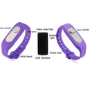 Wearable Wristband 4GB Digital Voice Recorder Wrist Watch, One Button Long Time Recording(Purple)