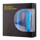 WR-06 Wearable Wristband 8GB Digital Voice Recorder Wrist Watch, One Button Long Time Recording(Blue)