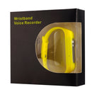 WR-06 Wearable Wristband 8GB Digital Voice Recorder Wrist Watch, One Button Long Time Recording(Yellow)