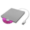 Slot-in USB 2.0 Portable Optical DVD-RW Driver, Plug and Play(Silver)