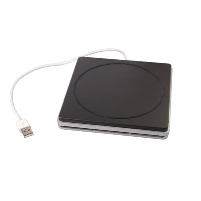 Slot-in USB 2.0 Portable Optical DVD-RW Driver, Plug and Play(Silver)