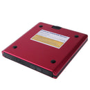USB 3.0 Aluminum Alloy Portable DVD / CD Rewritable Blu-ray Drive for 12.7mm SATA ODD / HDD, Plug and Play(Red)