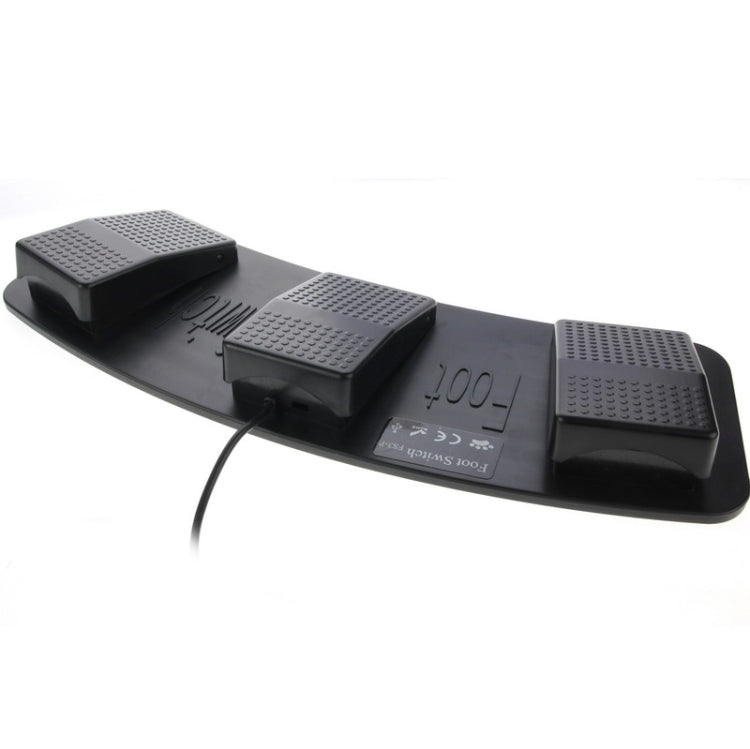 PC USB Triple Action Foot Switch(Black)