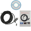 Waterproof USB Endoscope Snake Tube Inspection Camera with 6 LED for Parts of OTG Function Android Mobile Phone, Length: 5m, Lens Diameter: 7mm(Black)