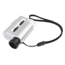 Pocket 30X-60X Microscope with 2-LED Lights / Money Detector Light