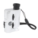 Pocket 30X-60X Microscope with 2-LED Lights / Money Detector Light
