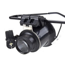 20X Glasses Type Watch Repair Loupe Magnifier with LED Light(Black)