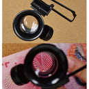 20X Glasses Type Watch Repair Loupe Magnifier with LED Light(Black)