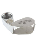 Full Metal Coating 10X Magnifying Glass Magnifier with 3 LED Lights for Currency Detecting & Jewelry Identifying(Silver)