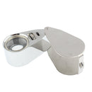 Full Metal Coating 10X Magnifying Glass Magnifier with 3 LED Lights for Currency Detecting & Jewelry Identifying(Silver)