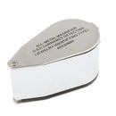 Full Metal Coating 10X Magnifying Glass Magnifier with 3 LED Lights for Currency Detecting & Jewelry Identifying(Silver)
