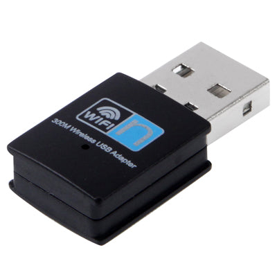 300Mbps Wireless 802.11N USB Network Nano Card Adapter(Black)