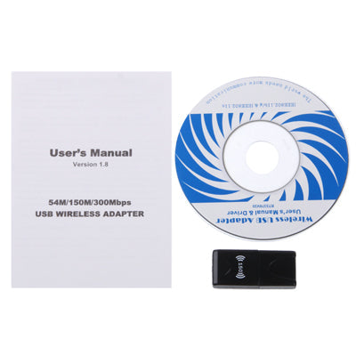 150Mbps Wireless 802.11N USB Network Nano Card Adapter(Black)