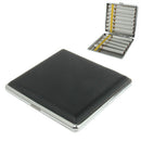 Stylish Metal + Artificial Leather Cigarette Case