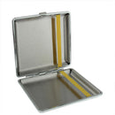 Stylish Metal + Artificial Leather Cigarette Case