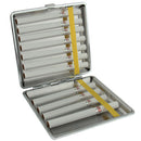 Stylish Metal + Artificial Leather Cigarette Case