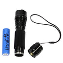 Uranus Fire 501B Portable Flashlight, 1 LED, White Light, with Hand Strap(Black)
