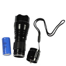 Uranus Fire WF-501B Portable Flashlight, 1 LED, White Light, with Hand Strap(Black)