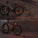 Bicycle LED Light Laser Night Mountain Bike Tail Light Taillight MTB Safety Warning Bicycle Rear Light Lamp Bycycle Light(Red)