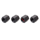 Universal 8mm Germany Flag Pattern Replacement Aluminum Alloy Car Tire Valve Caps + Key Ring Set