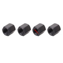Universal 8mm Italy Flag Pattern Replacement Aluminum Alloy Car Tire Valve Caps + Key Ring Set
