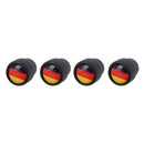 Universal 8mm Germany Flag Pattern Aluminum Alloy Car Tire Valve Caps, Pack of 4