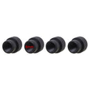 Universal 8mm Germany Flag Pattern Aluminum Alloy Car Tire Valve Caps, Pack of 4